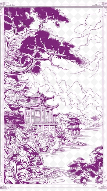 um cartaz para um templo japonês por pessoa