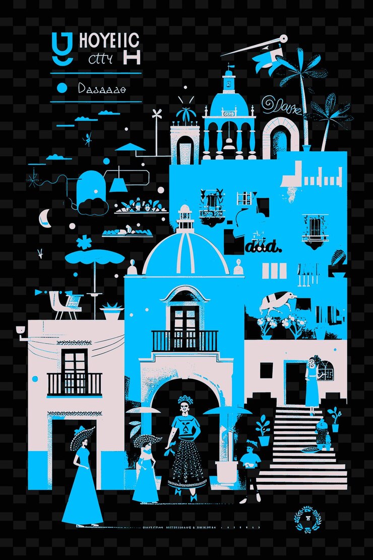 PSD um cartaz para uma cidade chamada colecção de arte dos artistas