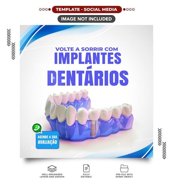 um cartaz para uma clínica dentária chamado "O nome do dentista"
