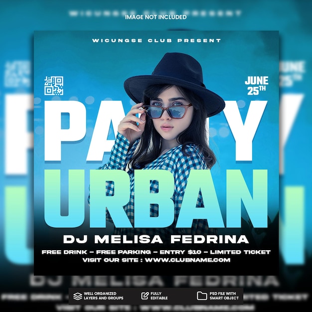 Um cartaz para uma festa chamada Patty Urban