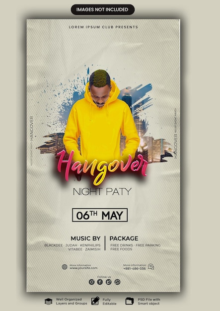 Um cartaz para uma festa.