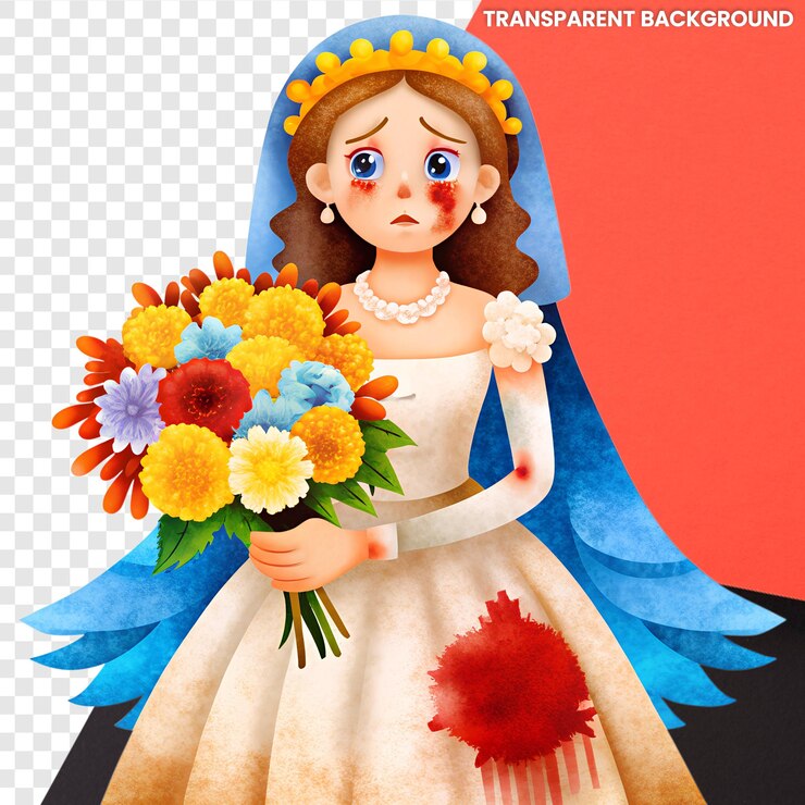 PSD um cartaz para uma menina com flores na mão