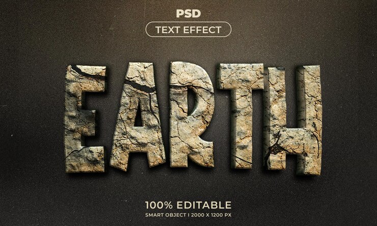 PSD um cartaz que diz efeito da terra sobre ele