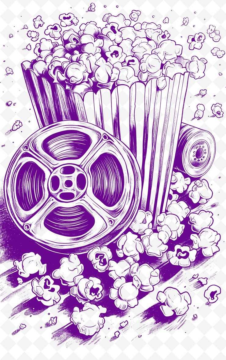 PSD um cartaz roxo e azul com um desenho roxo e branco
