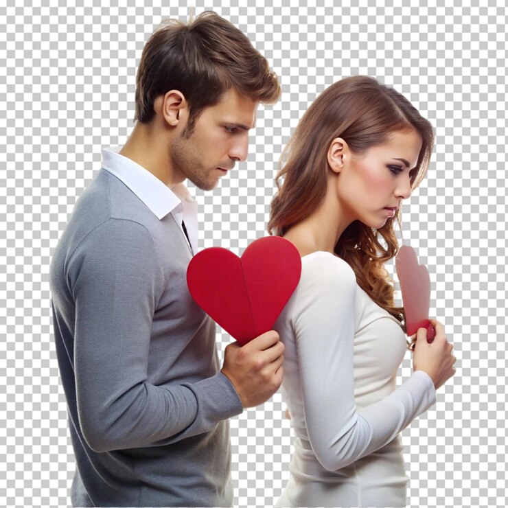 PSD um casal está chateado depois de se separar.