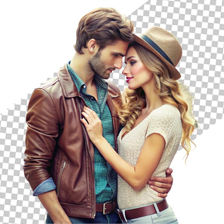 PSD um casal se beijando