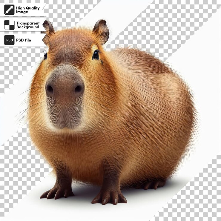 PSD um castor com uma foto de um castor que diz castores