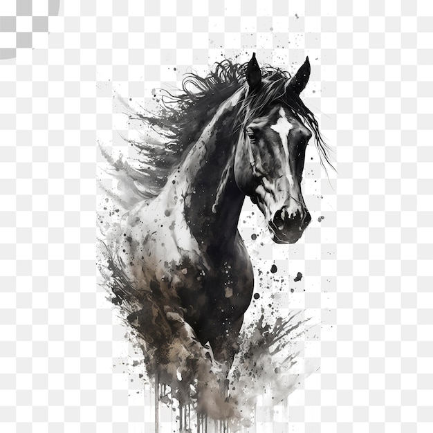 PSD um cavalo é uma pintura de um cavalo png download