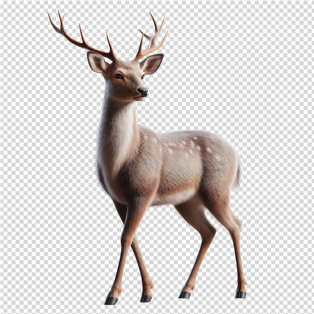 PSD um cervo com chifres na cabeça é mostrado em uma imagem