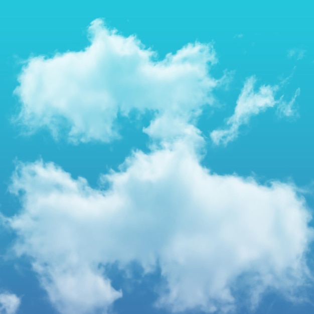 Um céu azul com nuvens e um céu azul com uma nuvem branca