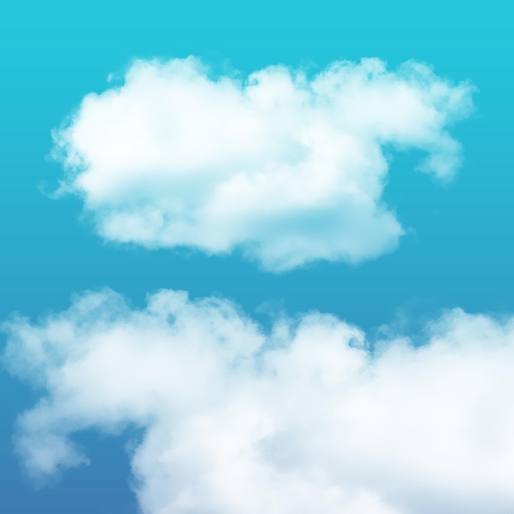 PSD um céu azul com nuvens e um céu azul