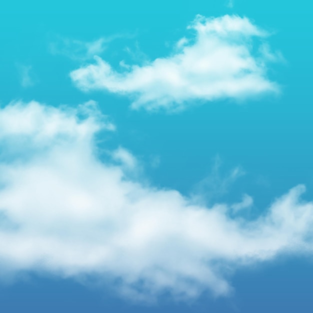 um céu azul com nuvens e um pássaro no céu