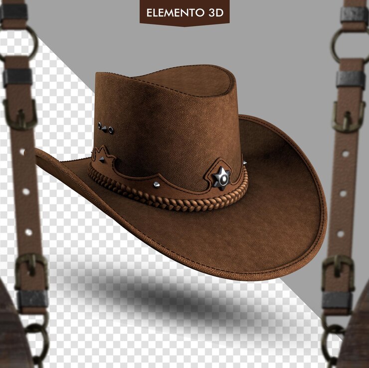 PSD um chapéu elemento 3d com uma alça