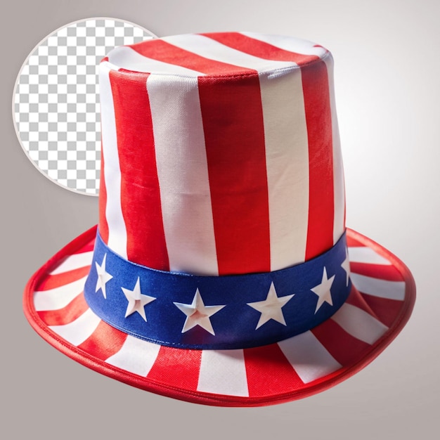 PSD um chapéu para o 4 de julho com a bandeira dos estados unidos
