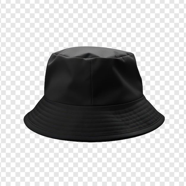 PSD um chapéu preto em fundo de transparência psd