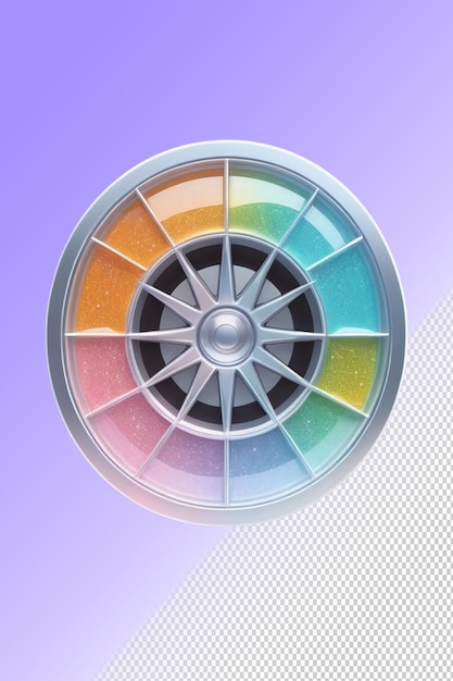 Um círculo com cores de arco-íris sobre ele e um círculo de cores de rainbow