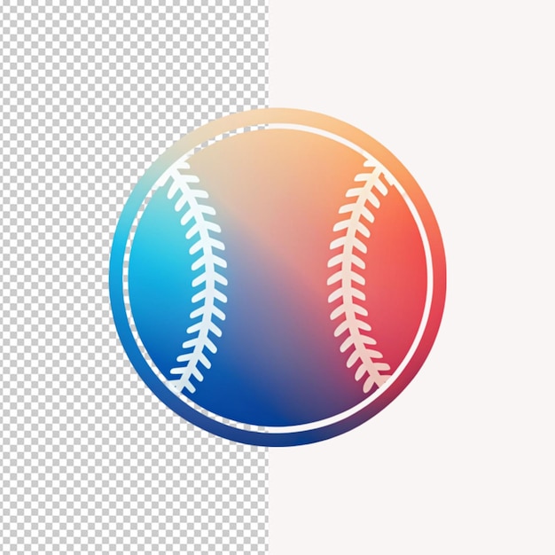 PSD um círculo com um círculo azul e laranja com a palavra beisebol nele