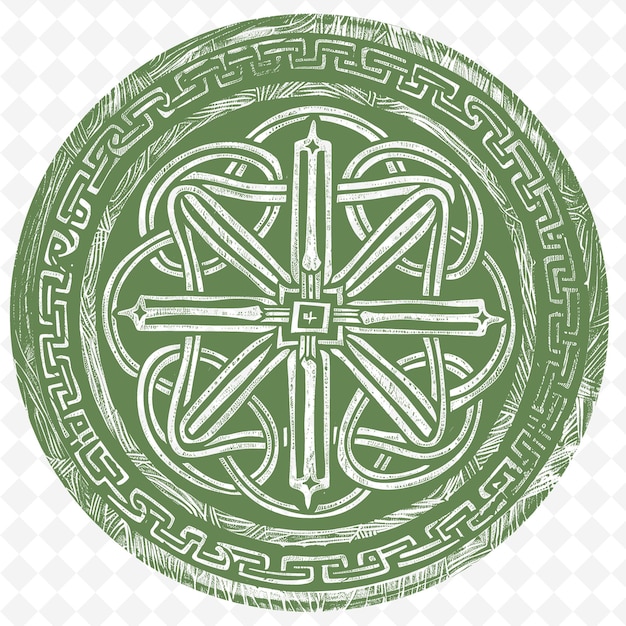 PSD um círculo verde com uma cruz é mostrado em uma foto em preto e branco