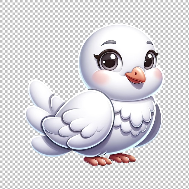 PSD um clipart de pomba bonito.