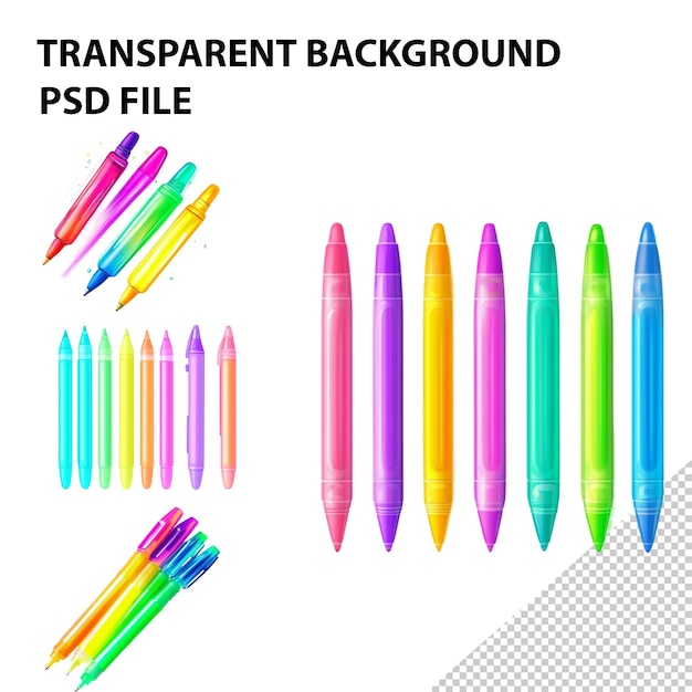 um clipe de papel colorido que diz "transparente"