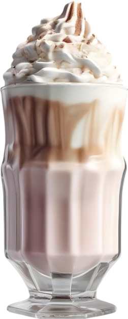 Um close de milkshakes deliciosos.