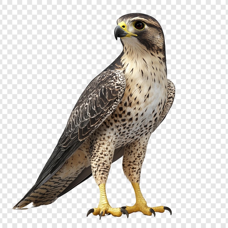 PSD um close de um falcão majestoso