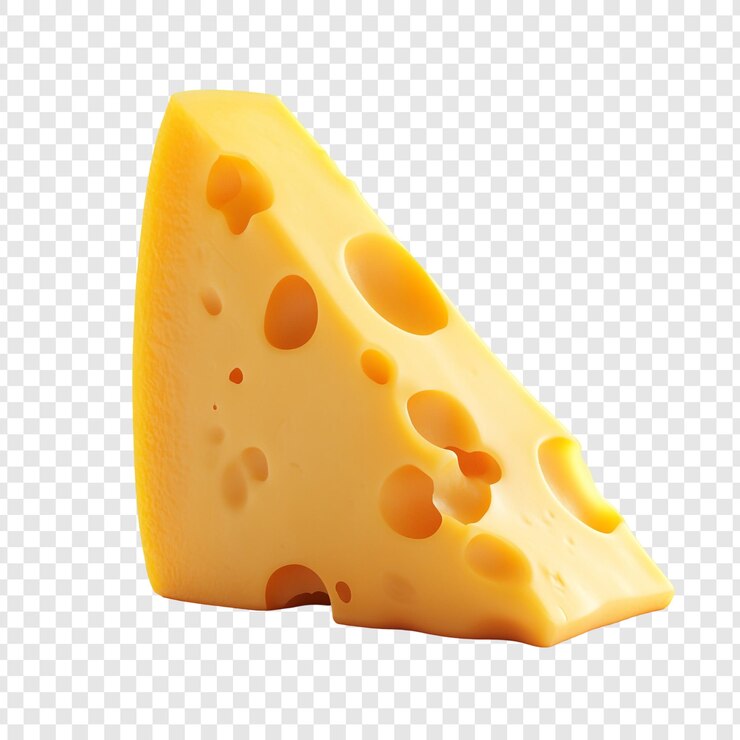 PSD um close de uma fatia de queijo suíço
