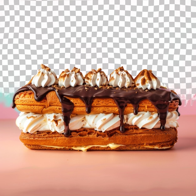 PSD um close-up de um bolo de waffle com caramelo nele