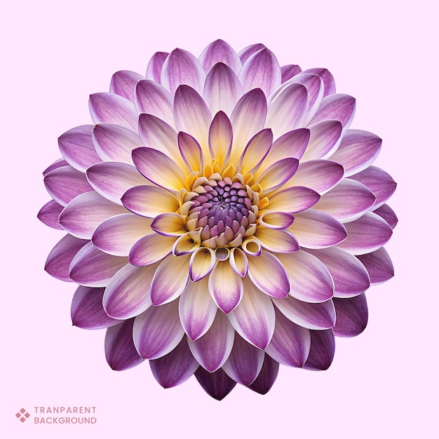 Um close-up de uma flor de dália roxa e roxa em plena floração, uma beleza botânica ousada