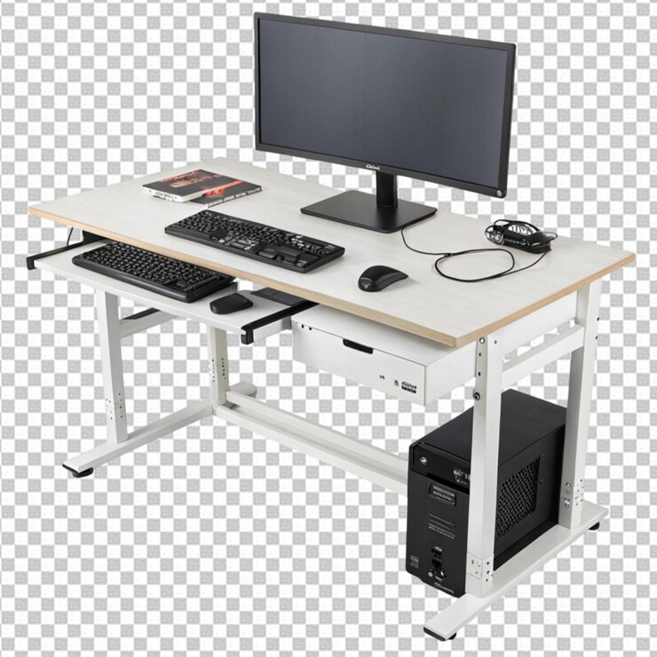 PSD um computador em uma mesa