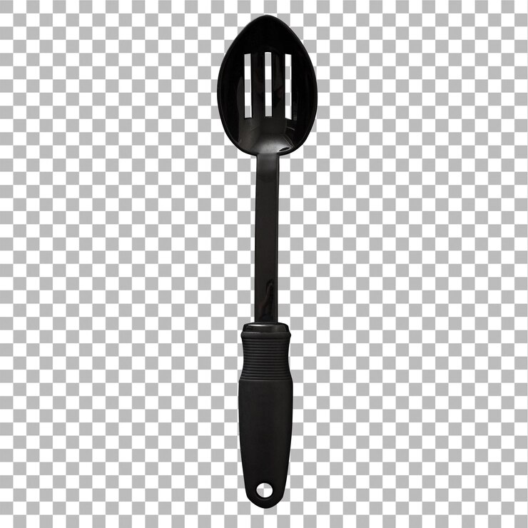 PSD um conceito único de servir colher isolado em fundo simples muito adequado para uso na maioria dos projetos de cozinha
