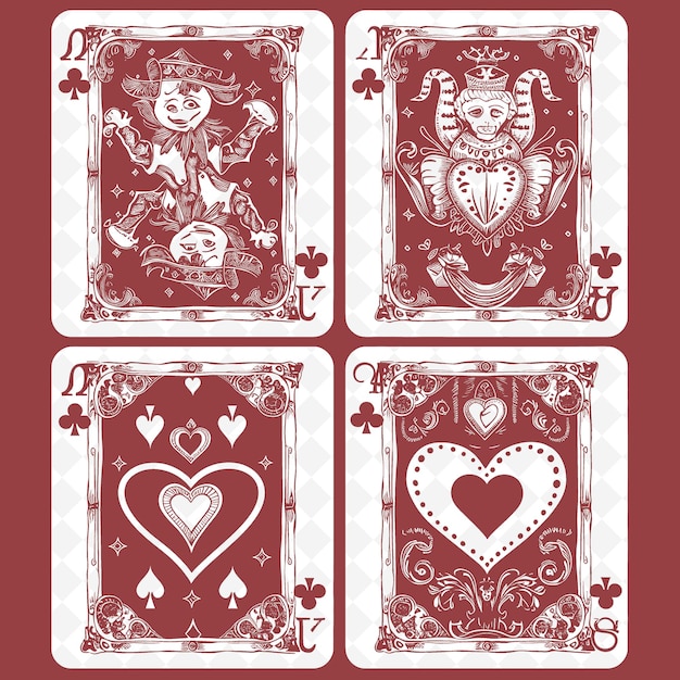 Um conjunto de cartas com um gato na parte superior e um gato à direita
