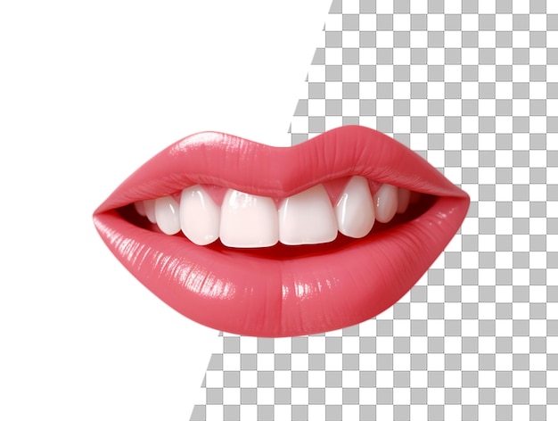 PSD um conjunto de dentes com fundo transparente