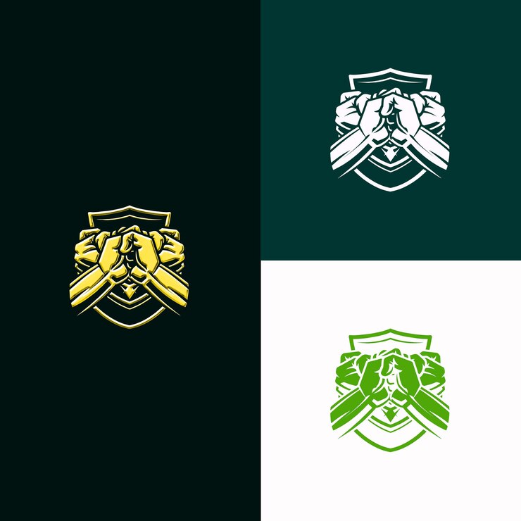 PSD um conjunto de logos para um logotipo para um brasão