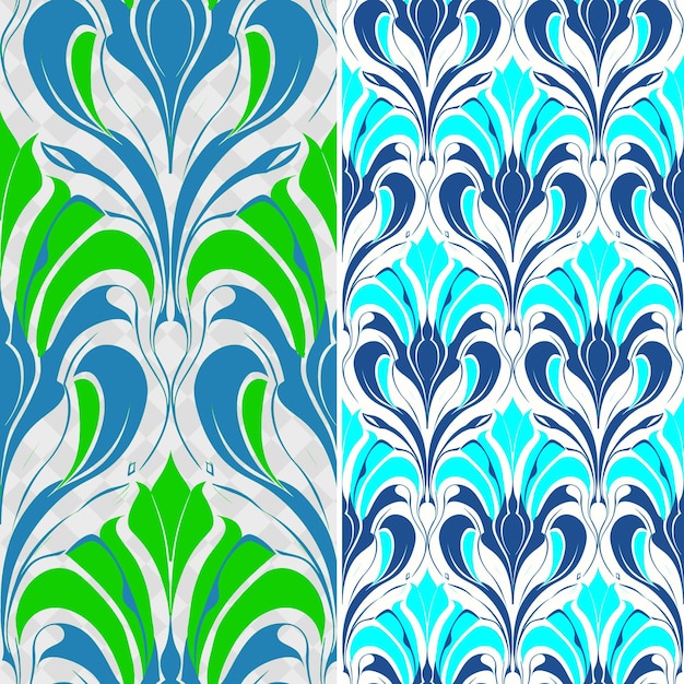PSD um conjunto de padrões abstratos coloridos com diferentes desenhos