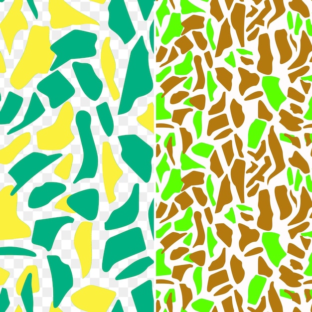 Um conjunto de padrões coloridos com diferentes cores e texturas