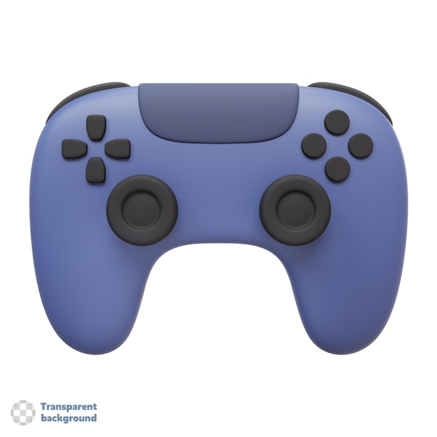 Um controlador azul com fundo transparente na parte inferior.