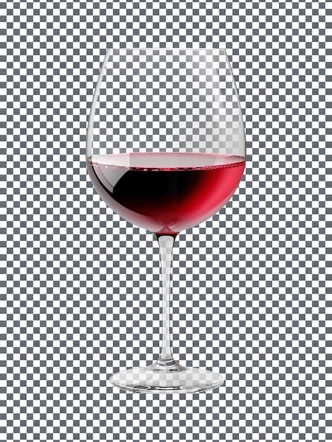 PSD um copo de vinho saboroso isolado sobre um fundo transparente