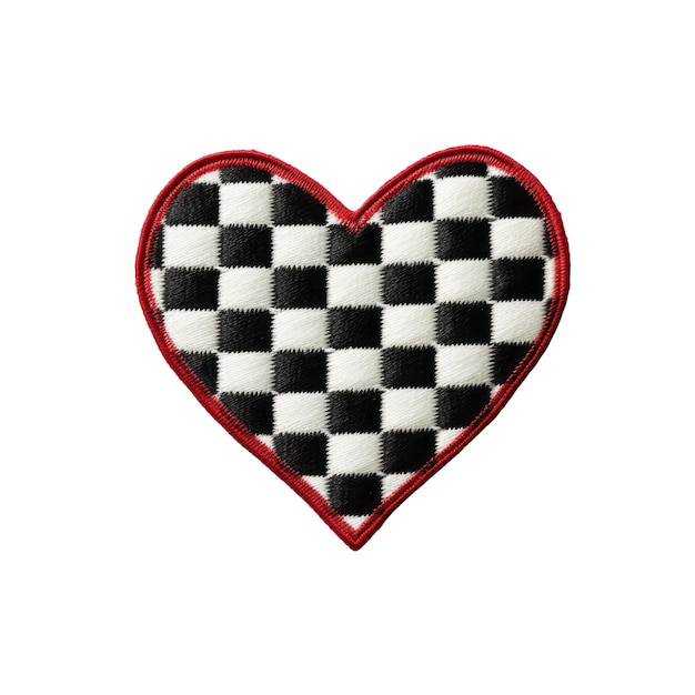 PSD um coração com um padrão em xadrez.