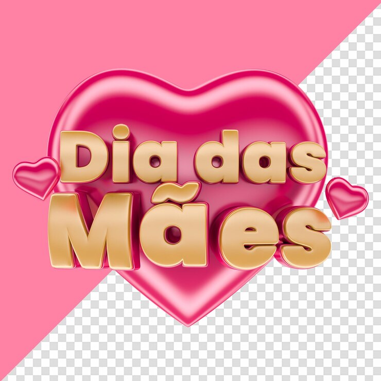 PSD um coração rosa com a palavra dias nele