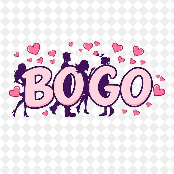 PSD um coração rosa com um casal a correr através dele.