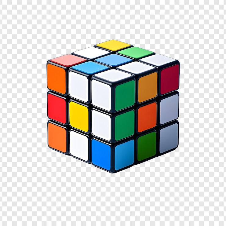 PSD um cube colorido com um cubo colorido na parte superior