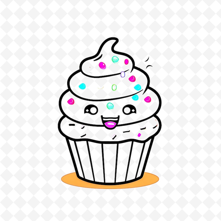 PSD um cupcake com as palavras " feliz aniversário ".