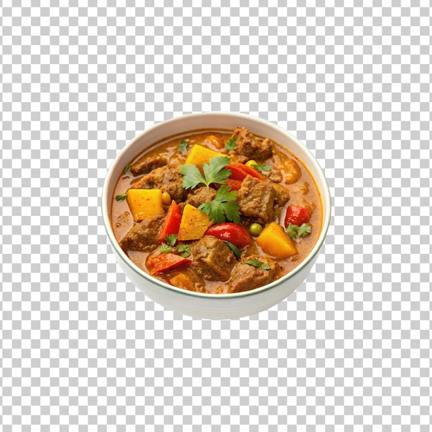 Um delicioso curry de carne.