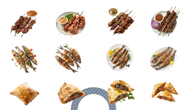 Um delicioso prato de comida grelhada