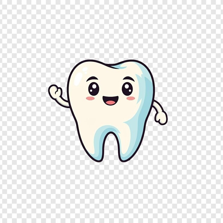 PSD um dente com um sorriso no rosto