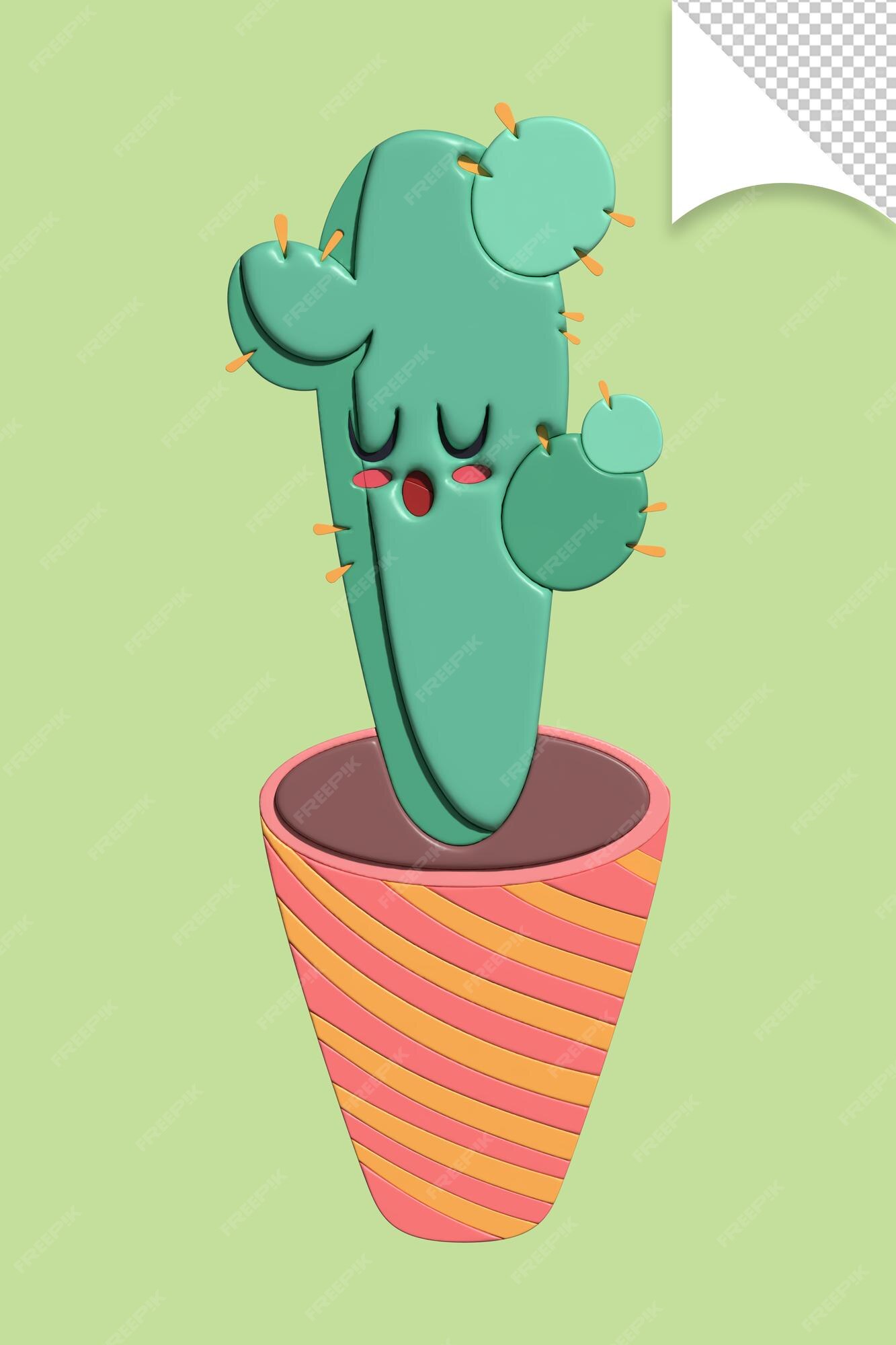 Cartoon Cactus PNG Images, Vetores E Arquivos PSD