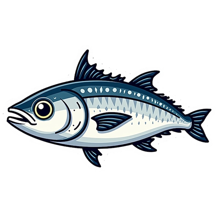 PSD um desenho de peixe de um peixe com a palavra "sedi" citado nele
