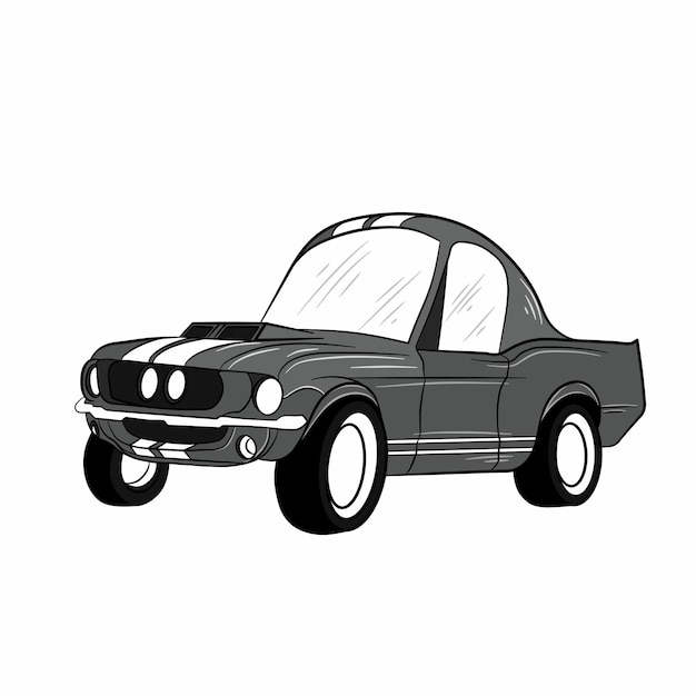 um desenho de um carro com a palavra carro nele