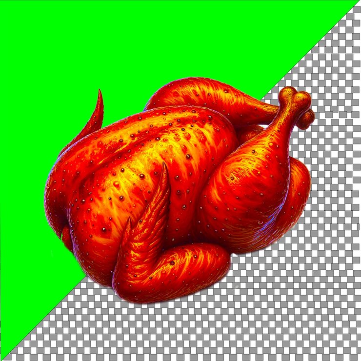 PSD um desenho de um frango isolado em fundo transparente